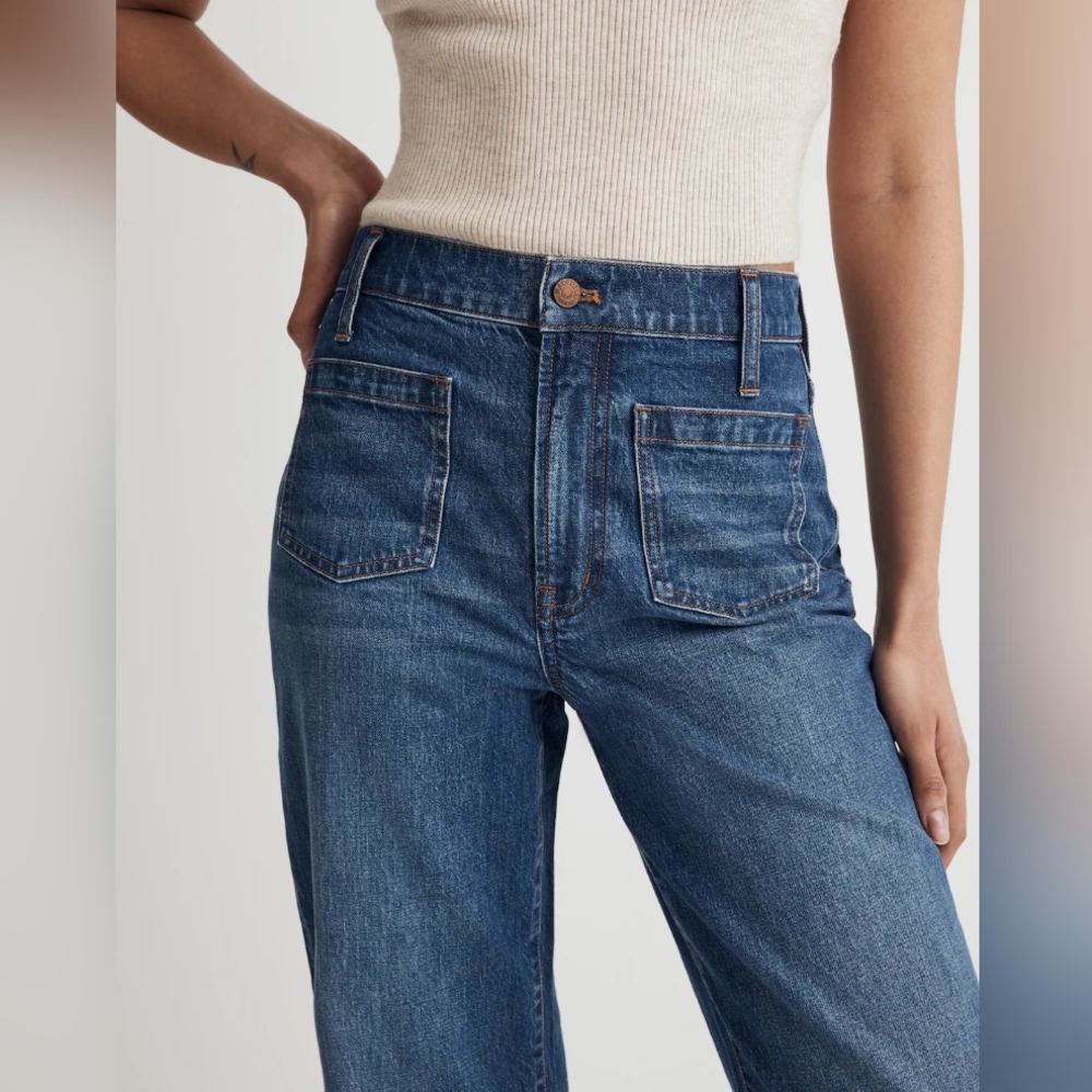 Madewell The Petite Perfect Vintage Wide-Leg Jean: Patch Pocket Edition